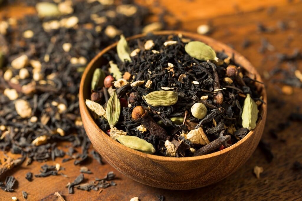 Chai tea and Black tea leaves