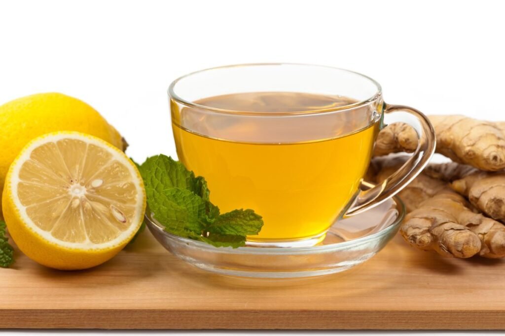 Peppermint tea with ginger