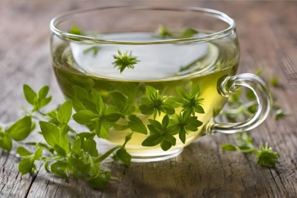 Chickweed tea preparation