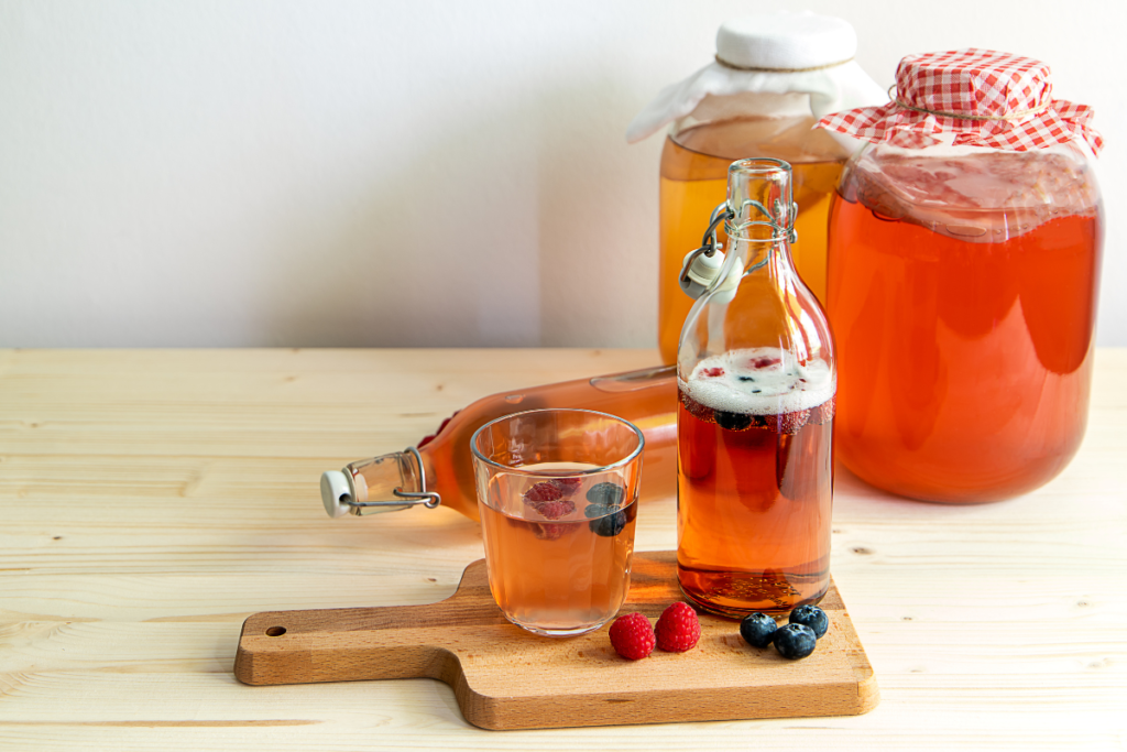 Berry flavored kombucha