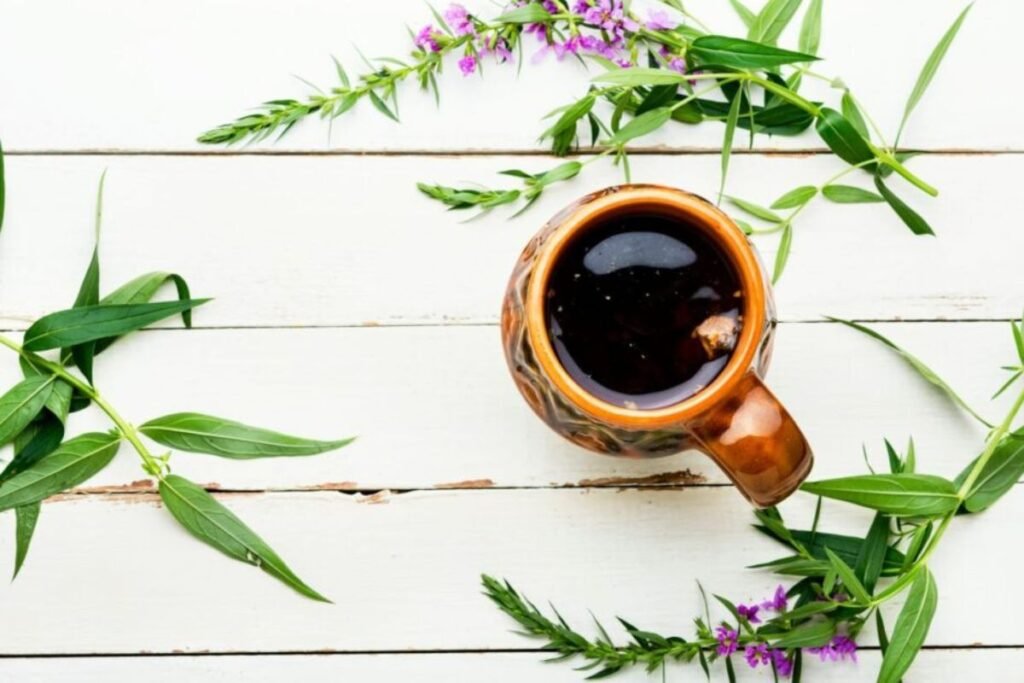 Preparing fireweed tea