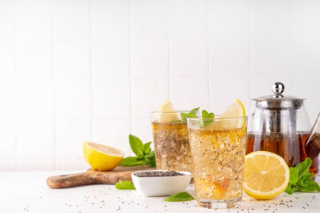 Cold Chia seed tea 