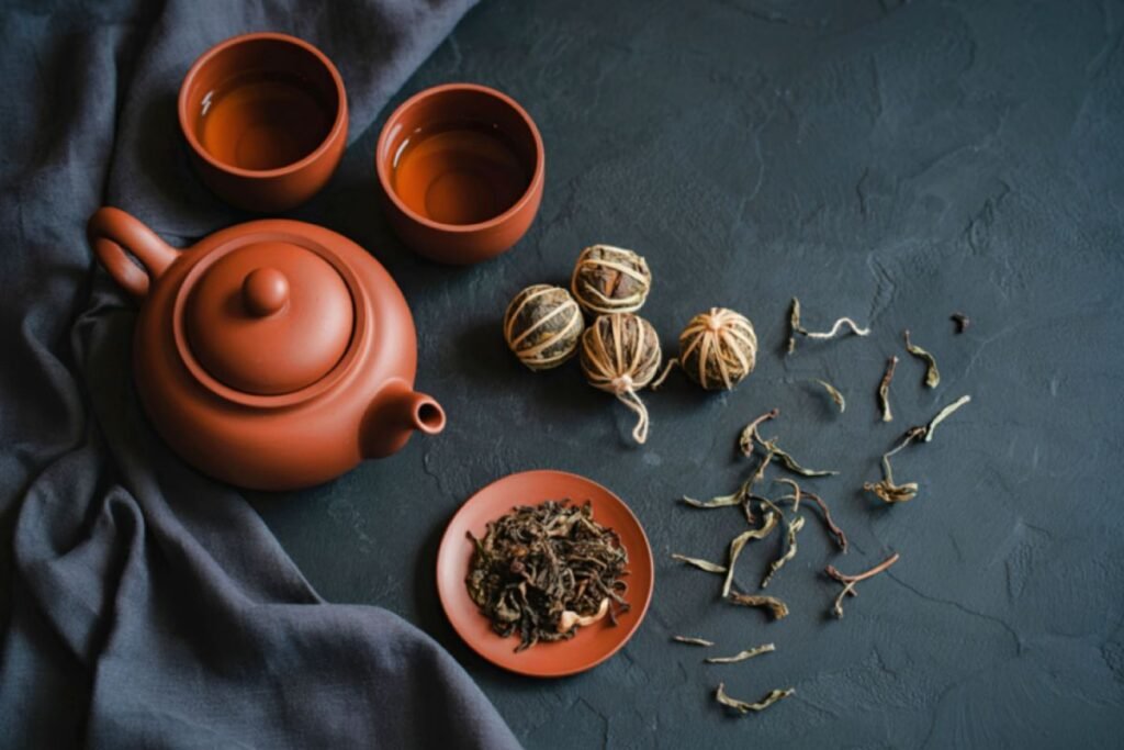 Making process of Blooming tea 