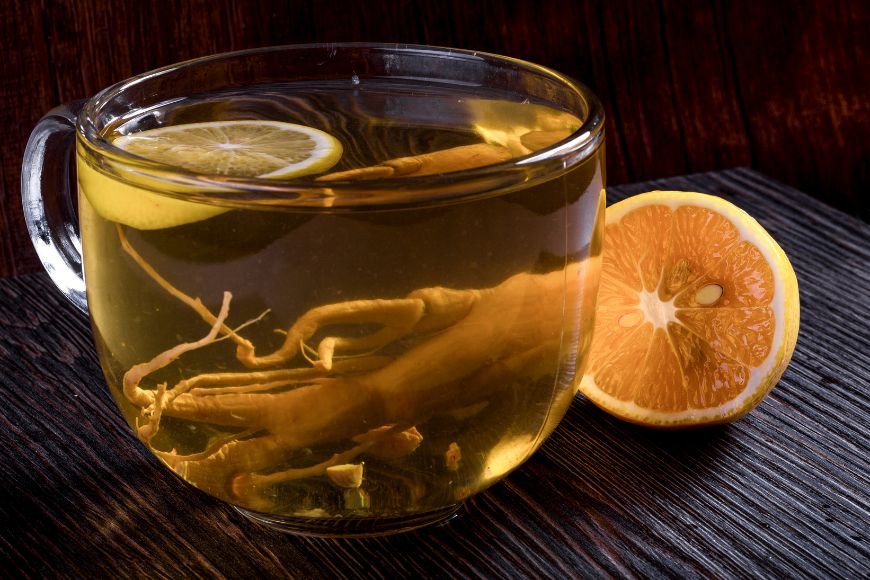 A cup of ginseng tea