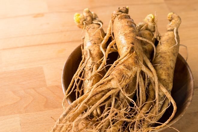 Fresh Korean Ginseng in a bowl