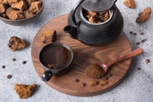 Mushroom tea benefits: chaga tea